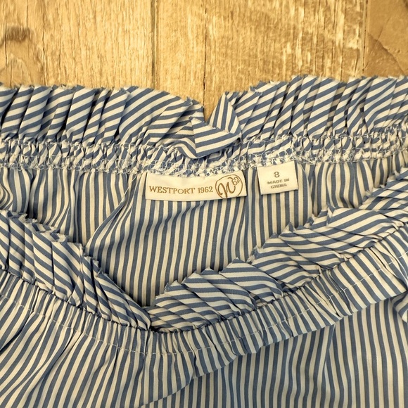 Westport Blue White Stripe Poplin dress size 8. New without tags - Picture 3 of 4